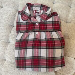 Pottery Barn Kids Red and Gray Plaid Nightgown
